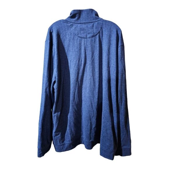 VINEYARD VINES Men's Blue Herringbone 1/2-Zip Pullover - Size 2XL - Picture 2 of 7